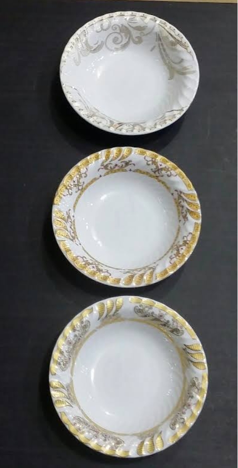 طبق جاتو صينى مدهب صغير